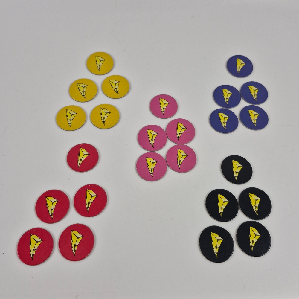 Mighty Morphin Power Rangers MMPR Board Game Replacement Tokens Set of 25